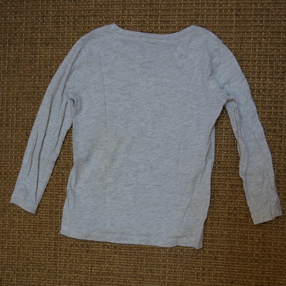 Girls Size 3T OshKosh B'gosh Grey Long Sleeve Shirt - Picture 3 of 3